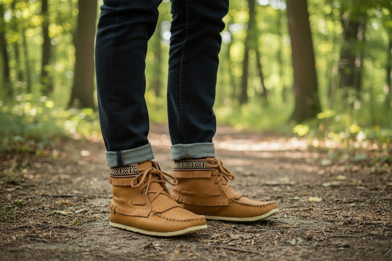 Man wearing Tecumseh Trail Boots