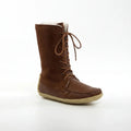 Brown snowshoe boots on a white background