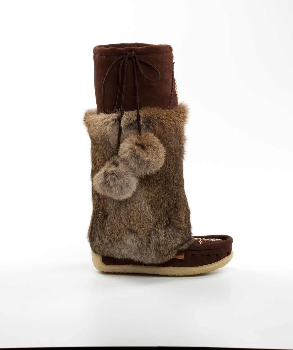 The Choco I Handcrafted 15" Waterproof Chocolate Suede Mukluks With Merino