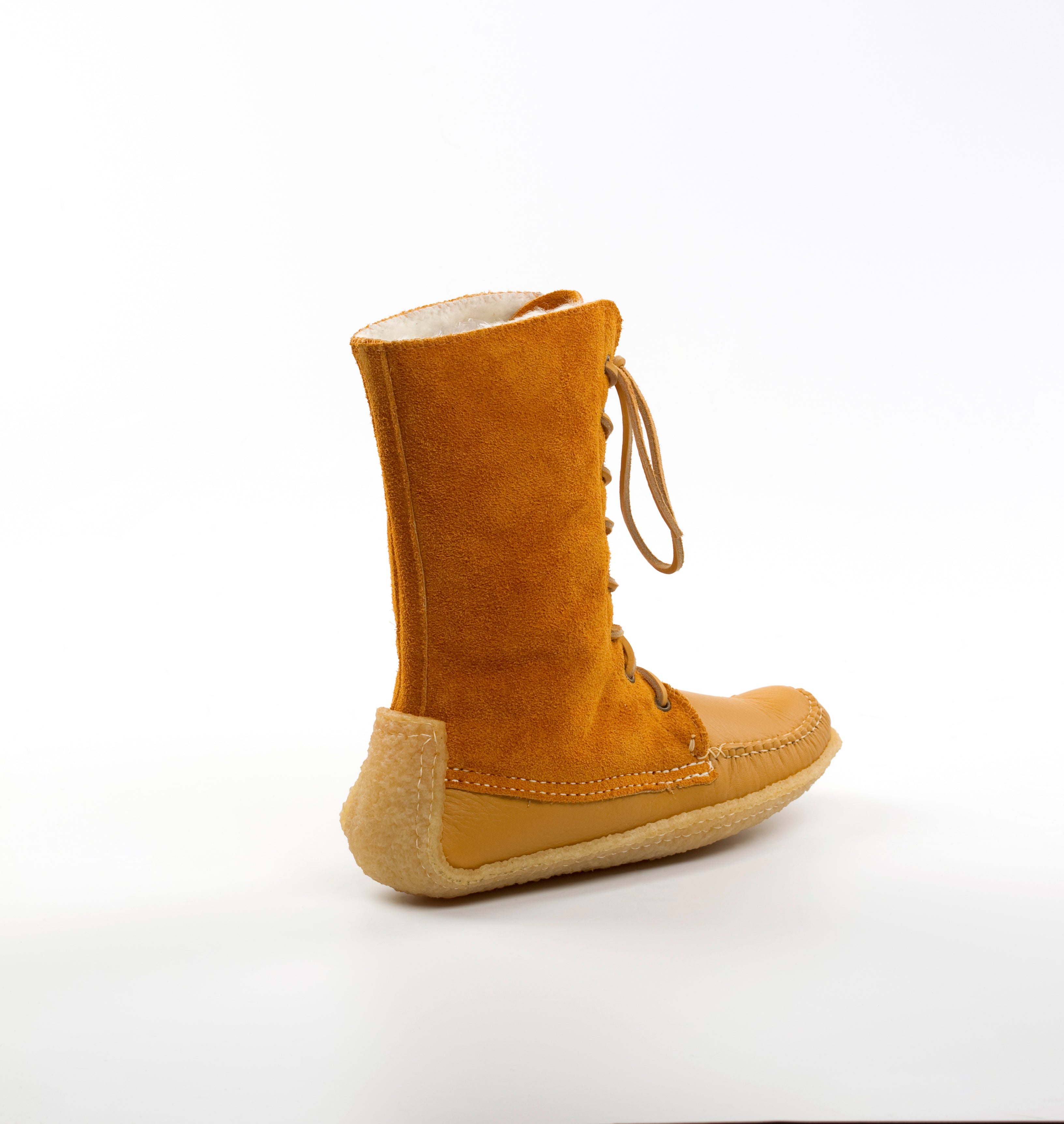 indian tan  boot on a white background