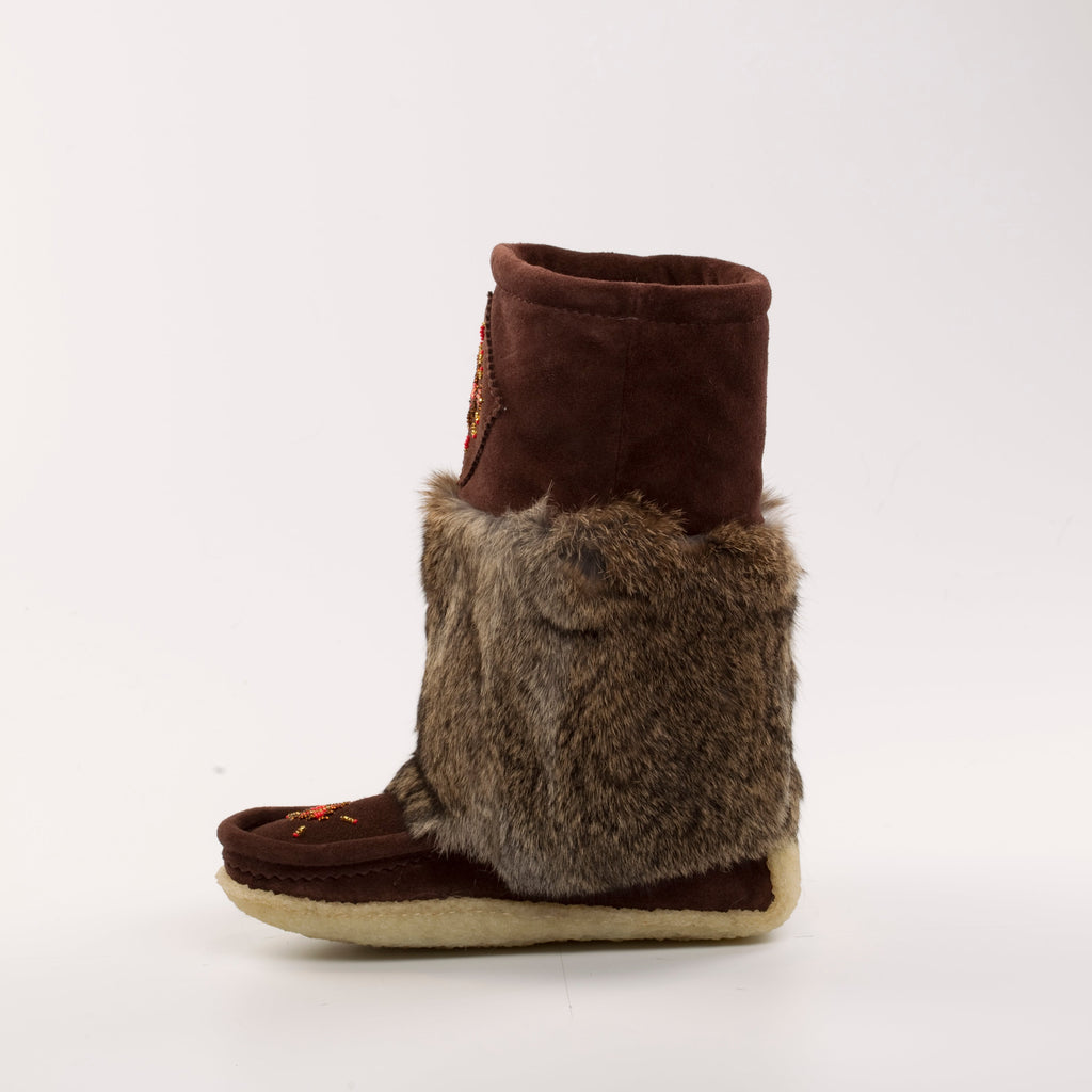 Brown mukluks with mernio wool lining