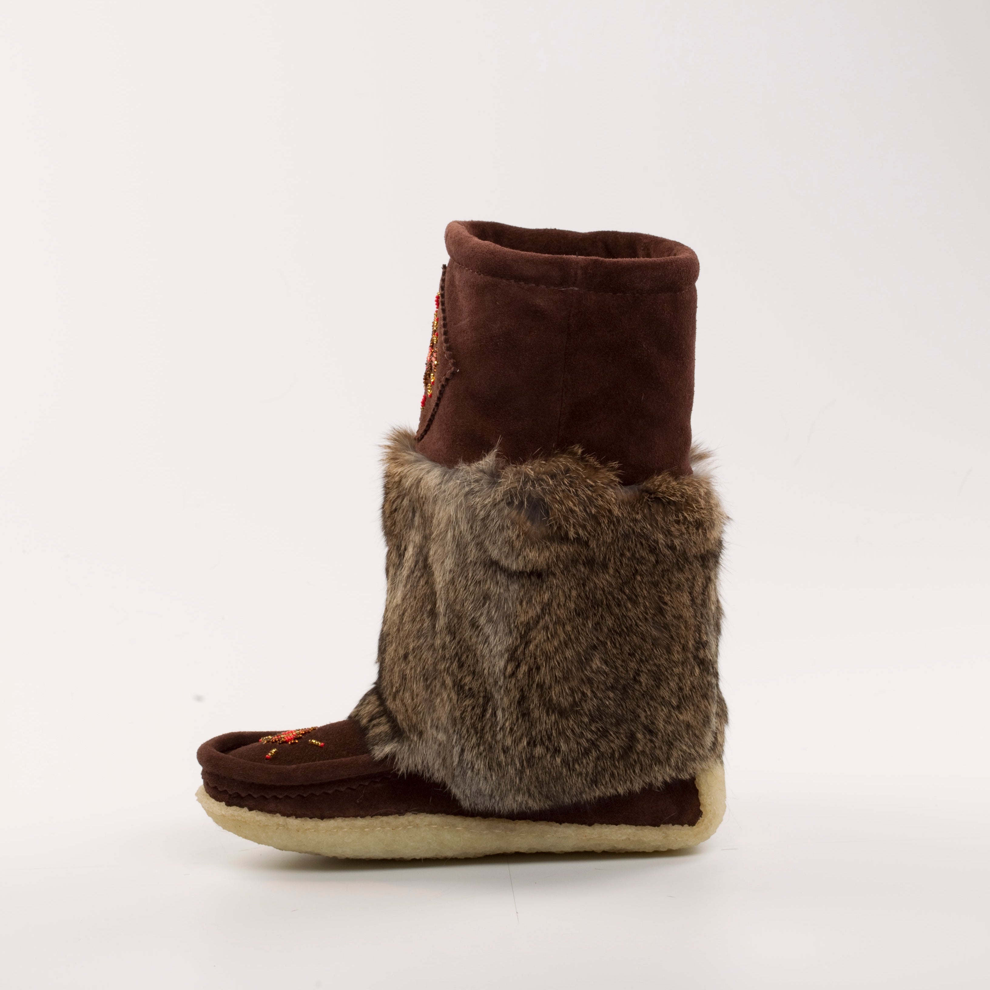 Brown mukluks with mernio wool lining
