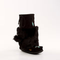 The Raven II: Handcrafted 13" Waterproof Black Suede Mukluks With Merino Wool